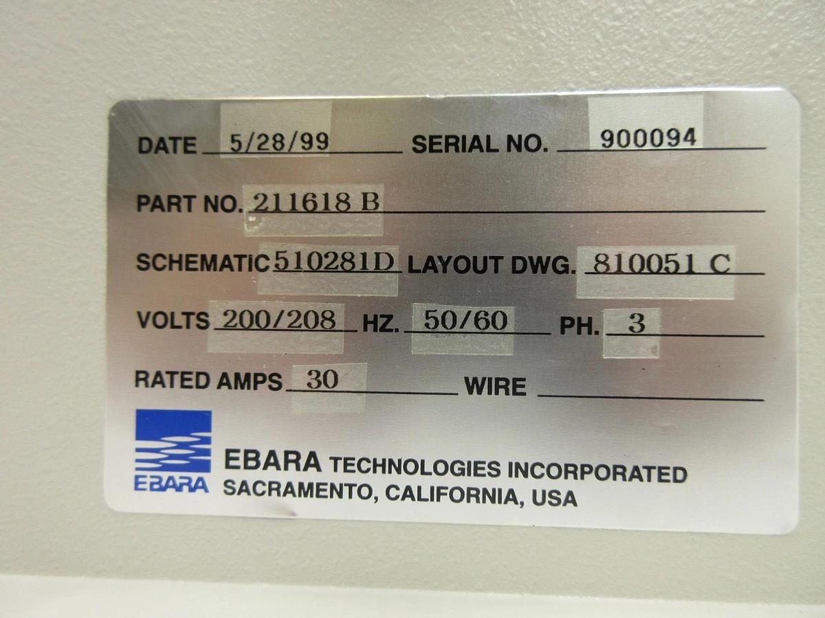 Ebara Technologies 211618 B Vacuum Pump EMO Emergency Off Control Box 1 New