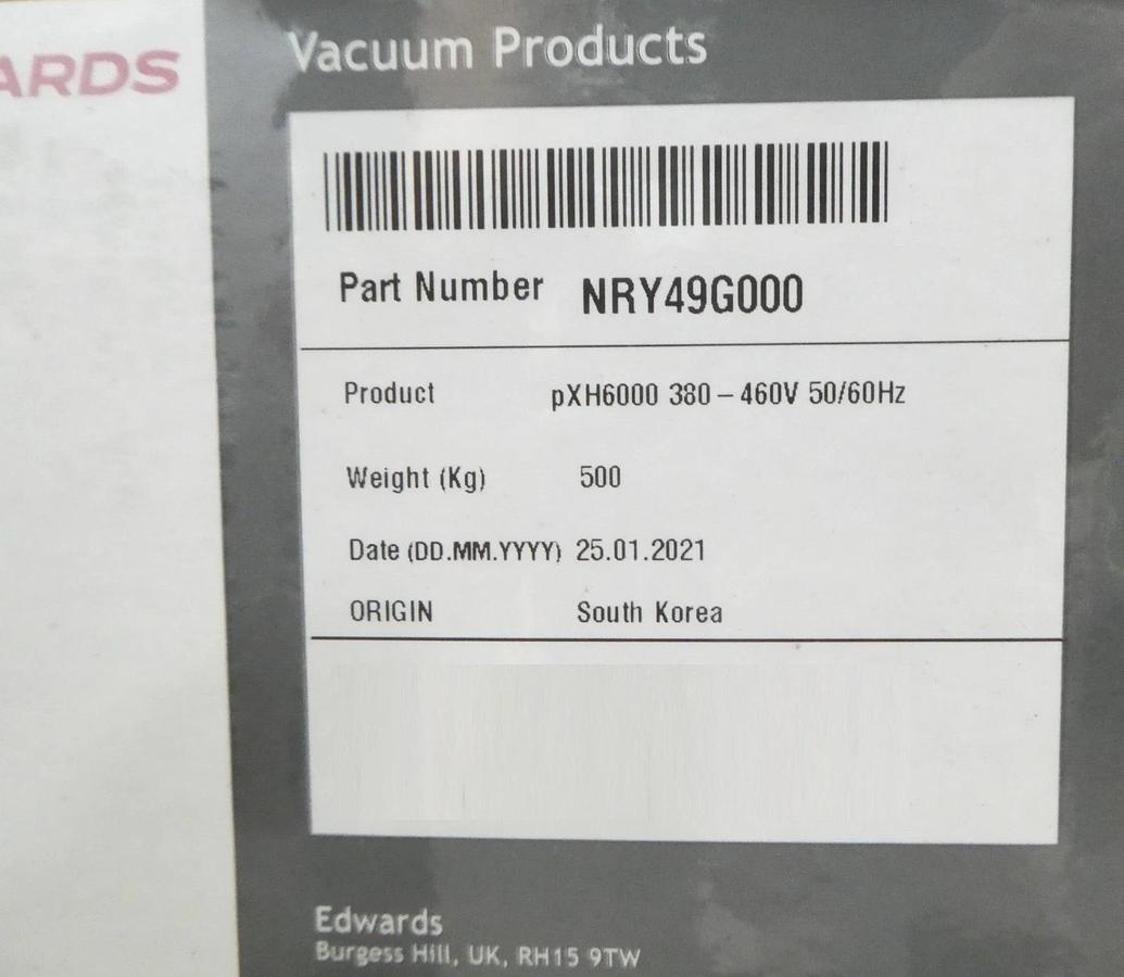 pXH6000 Edwards NRY49G000 Mechanical Vacuum Booster Pump MK1 HV New Surplus