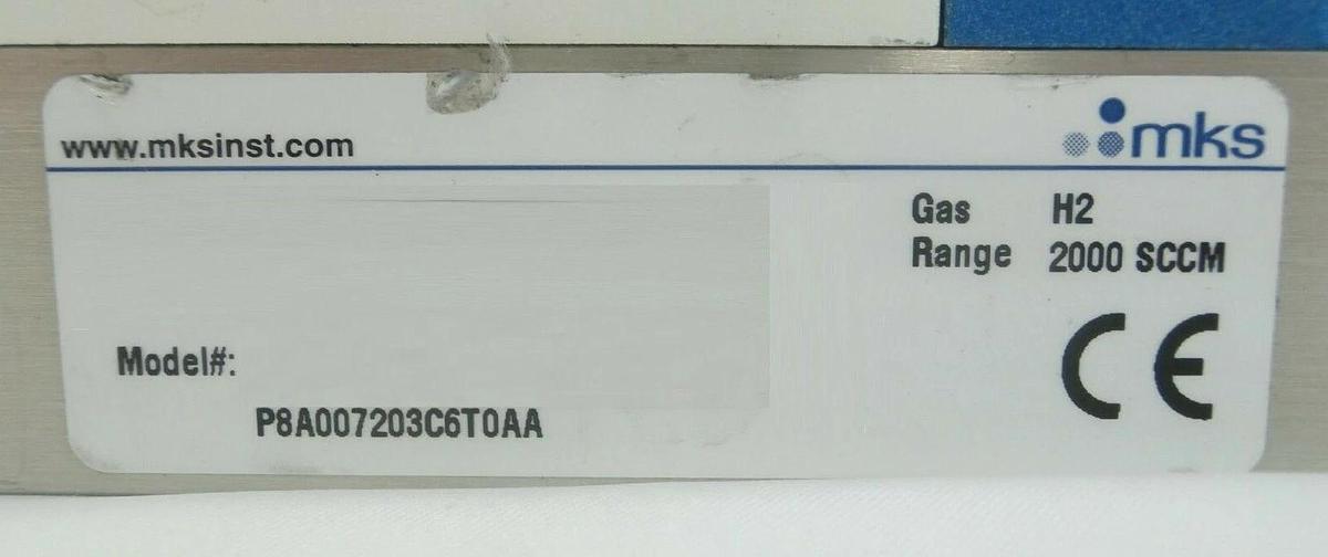 Used MKS Instruments P8A007203C6T0AA Mass Flow Controller πMFC 2000 SCCM H2 Working