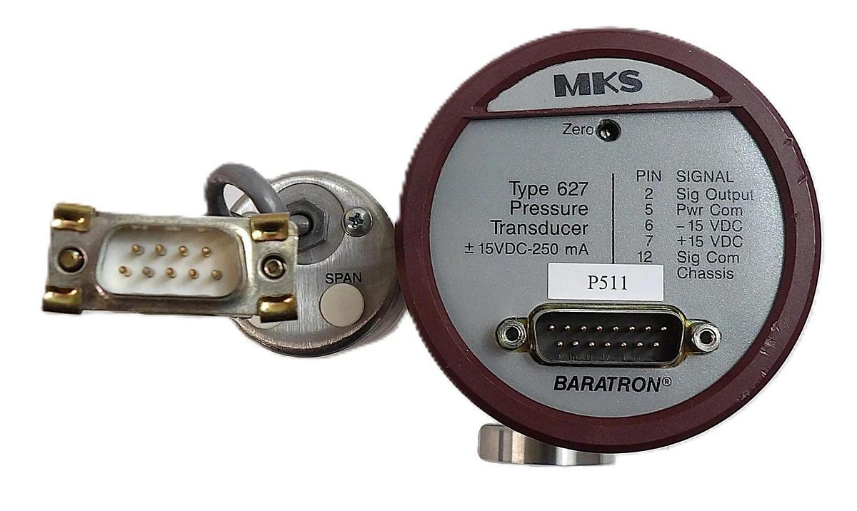 Used MKS Instruments 627A.1TAD-----S Baratron Assembly w/ 750B11TCD2GG Spare