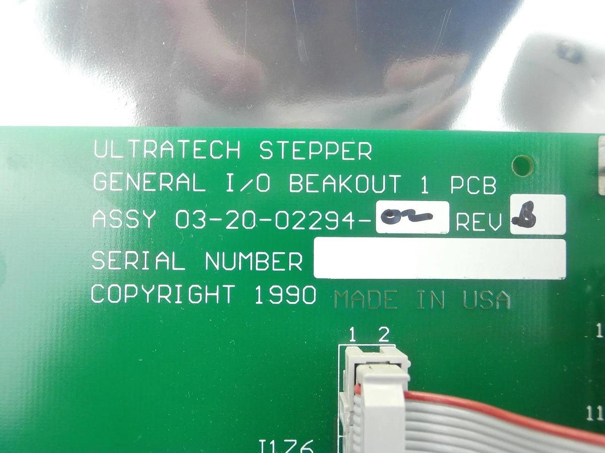 Used Ultratech Stepper 03-20-02294-02 General I/O Breakout 1 PCB Card Used Working