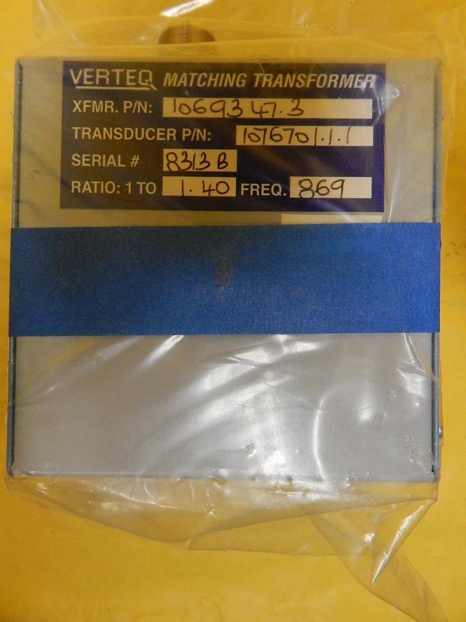 Used Verteq 1069347.3 RF Matching Transformer 1076701.1.1 Transducer 1:1.40 869 Used