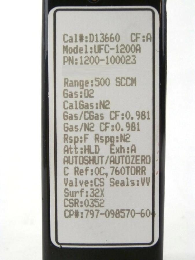 Used UNIT Instruments UFC-1200A Mass Flow Controller Lam 797-098570-604 Working Spare