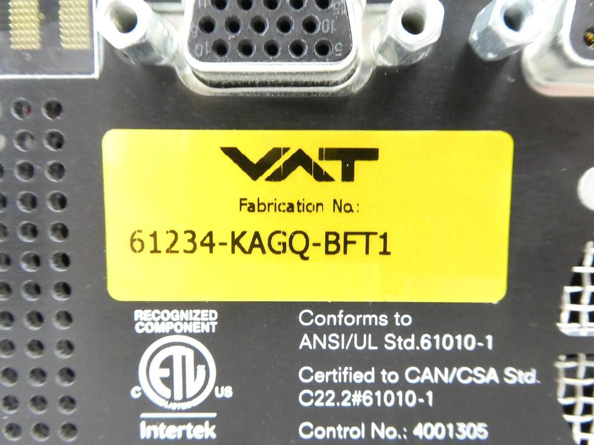 Used VAT 61234-KAGQ-BFT1 Butterfly Valve Control System Series 612 Bad Heater As-Is