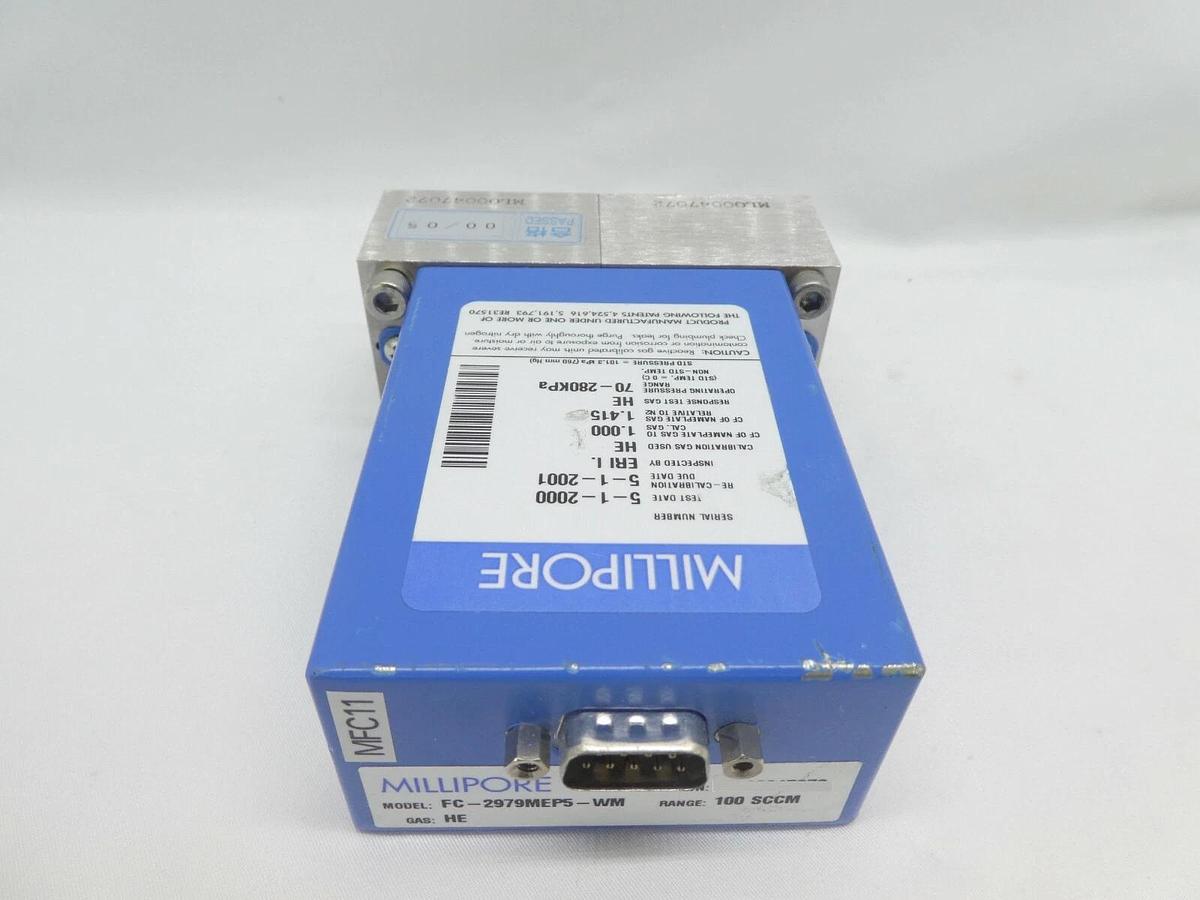 Used Millipore FC-2979MEP5-WM Mass Flow Controller MFC 100 SCCM He Tylan 2979M Series