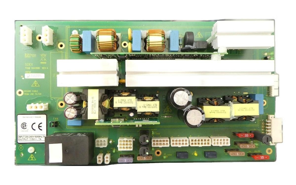 Used AB Sciex 5043699 Power Supply Board PCB 5043598 Working Surplus