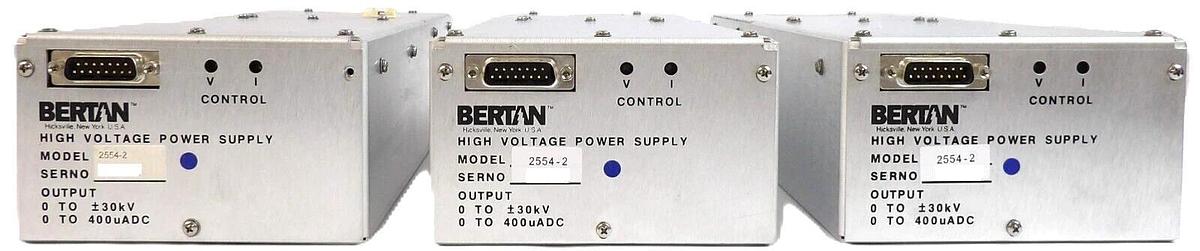 Refurbished Bertan 2554-2 High Voltage Power Supply Reseller Lot of 3 Refurbished