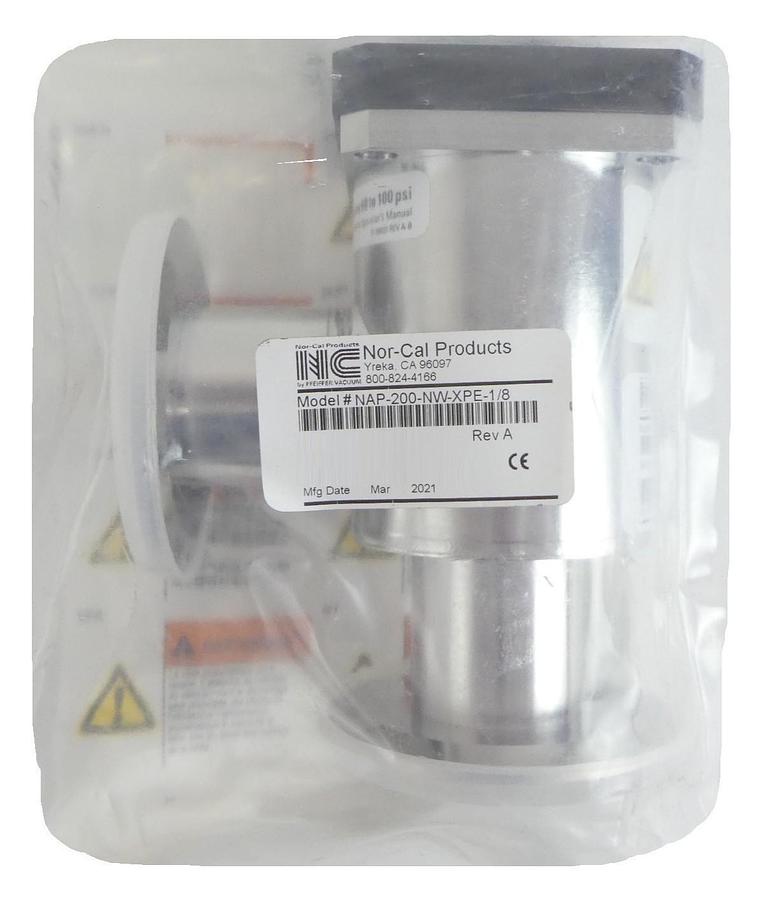 Nor-Cal Products NAP-200-NW-XPE-1/8 Vacuum Isolation Angle Valve N-Series New