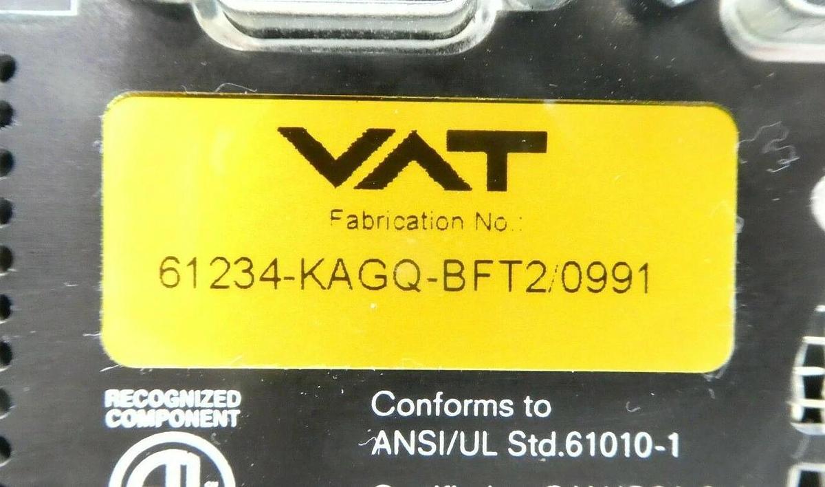 Used VAT 61234-KAGQ-BFT2 Butterfly Valve Control System AMAT 0190-63480 Scuffed Spare