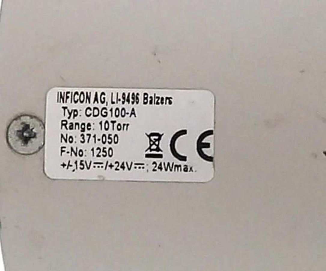 Used Inficon LI-9496 Baratron Pressure Transducer CDG100-A Lot of 2 Surplus