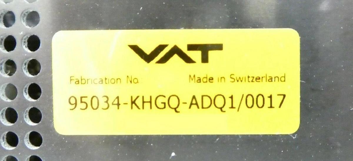 Used VAT 95034-KHGQ-ADQ1 Butterfly Pressure Control Valve AMAT 3870-06227 Working