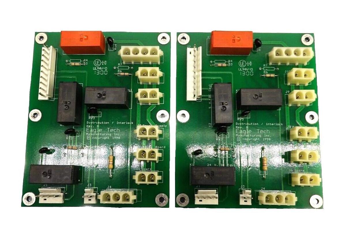 Used Eagle Tech Distribution and Interlock PCB Reseller Lot of 2 Working Surplus