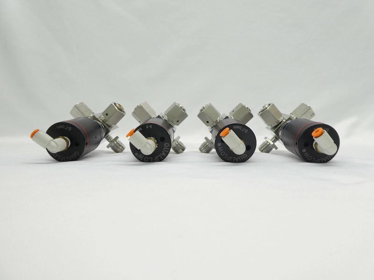 Used Qualiflow 2x10-9atm.cm3/Sec 4-Way Pneumatic Valve Lot of 4 Working Surplus