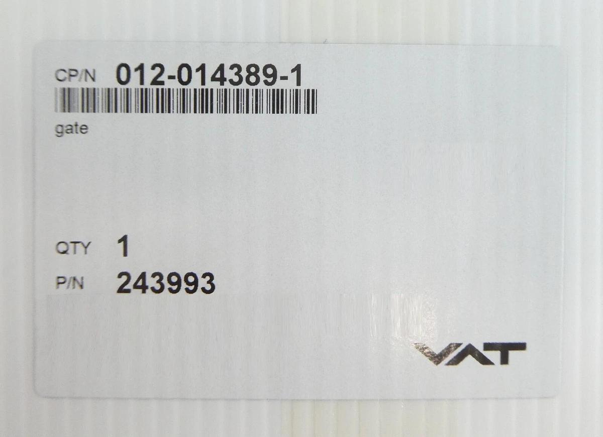 VAT 243993 Anodized Pendulum Plate TEL Tokyo Electron 012-014389-1 New Surplus