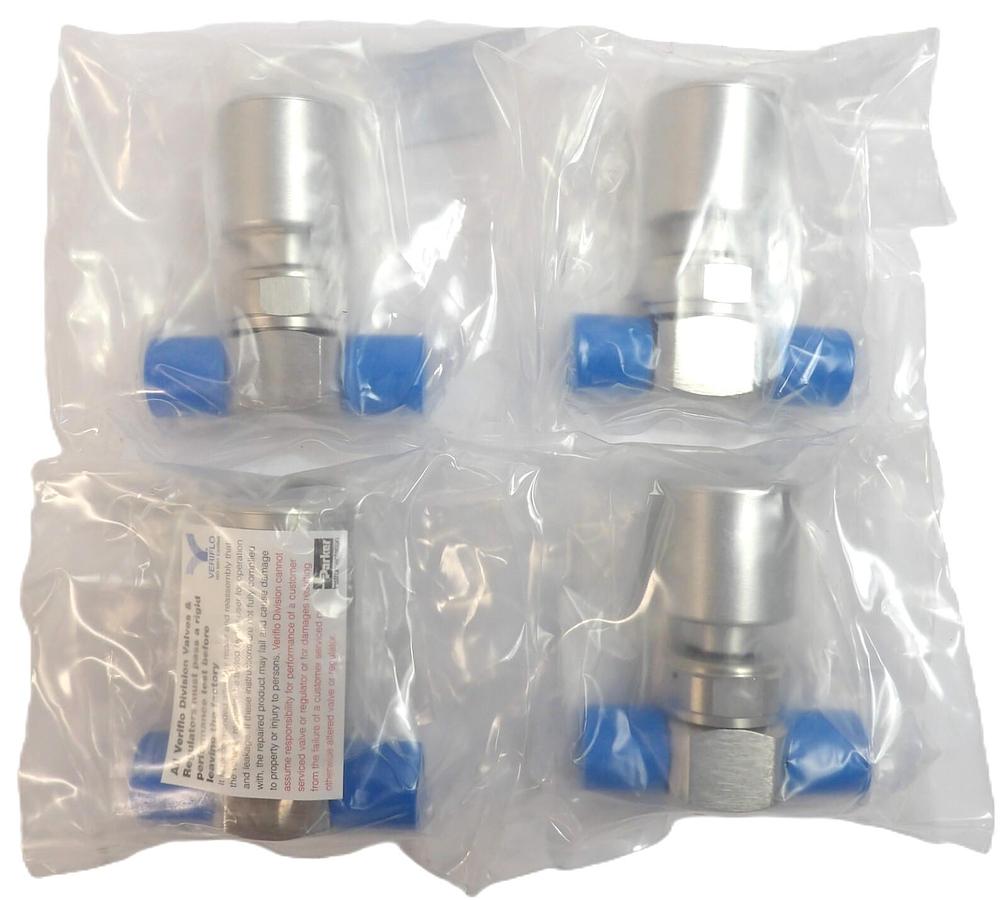 Used Parker Veriflo 45700007 Diaphragm Valve 955AOPLPNCSFSFFVESP Lot of 4 New Spare