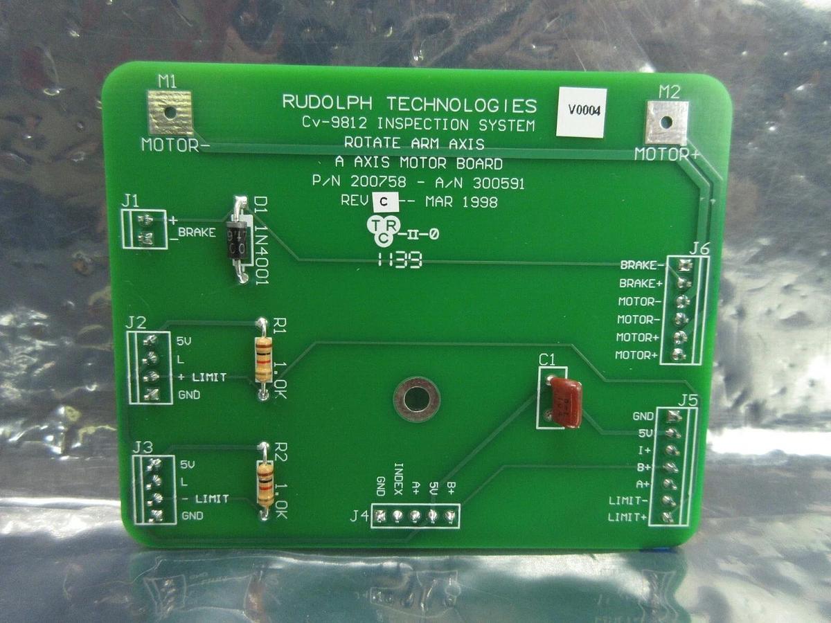Used Rudolph Technologies 200758 Rotate Arm A Axis Motor Board PCB Rev. C Used