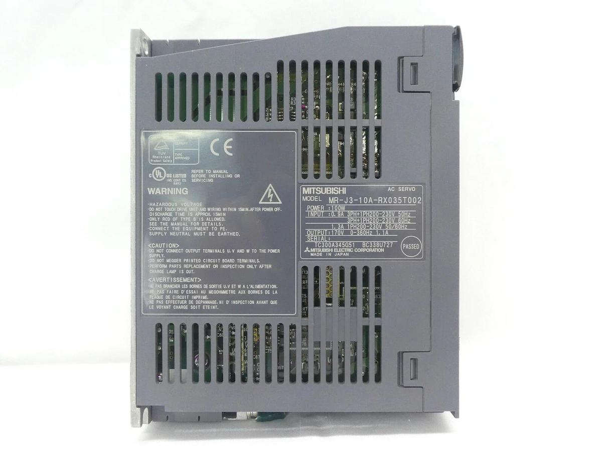 Used Mitsubishi MR-J3-10A-RX035T002 AC Servo Amplifier MELSERVO Working Surplus