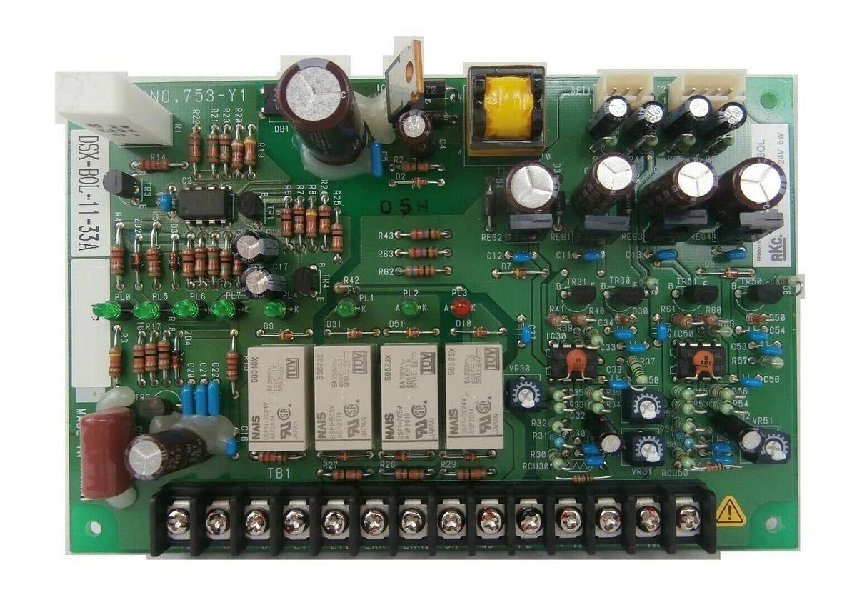 Used RKC Instrument DSX-BOL-11-33A Temperature Controller PCB DSX-BOL 753-Y1 Working