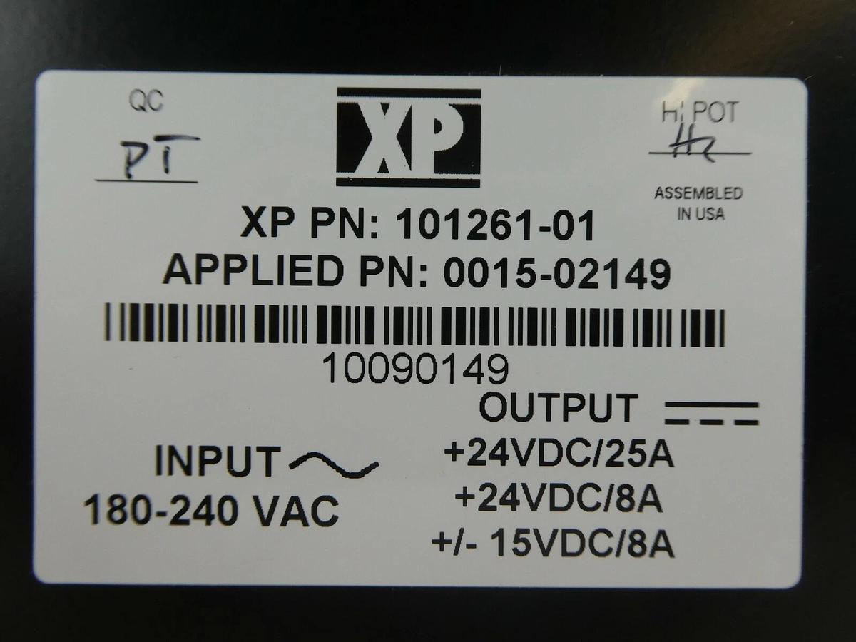 XP Power 101-261-01 Power Supply AMAT Applied Materials 0015-02149 New Surplus