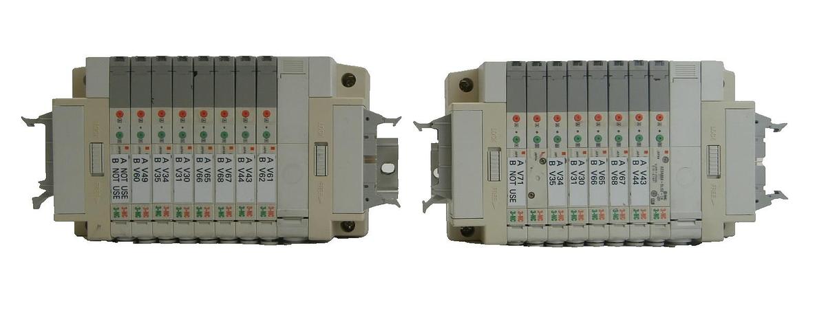 Used TEL Tokyo Electron 3D80-001913-11 SMC 8-Port Pneumatic Manifold Lot of 2 Working