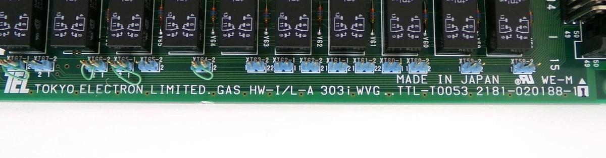 TEL Tokyo Electron 2180-020593-11 GAS HW-I/L-A TTL-T0053 PCB 2181-020188-11 New