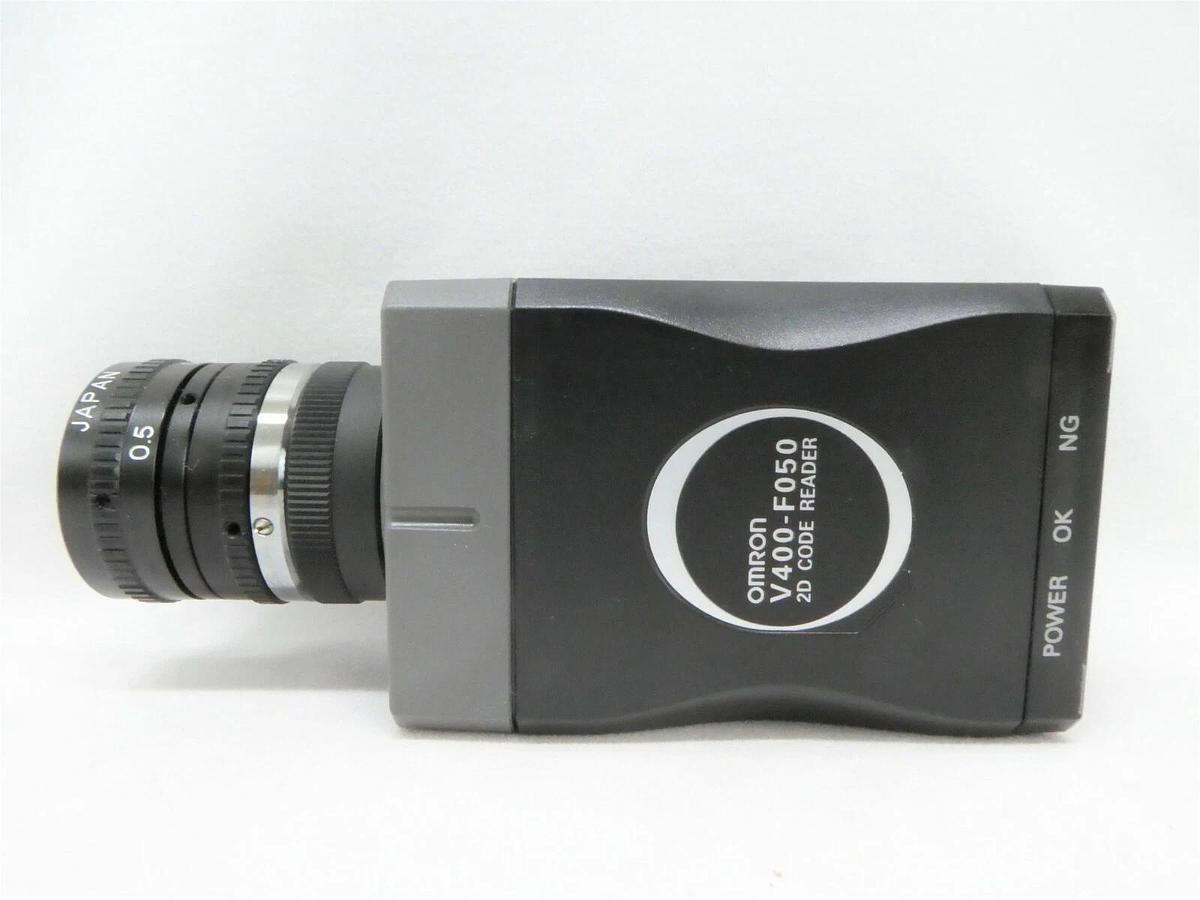 Used Omron V400-F050 2D Code Reader C-Mount with 25mm TV Lens Nikon NSR-610C Working
