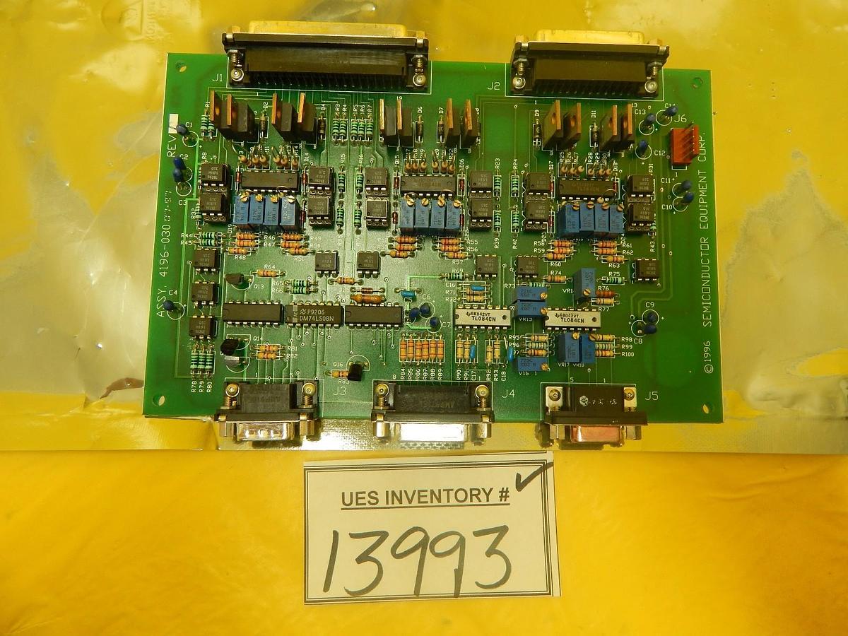 Used Semiconductor Equipment Corp 4196-030 Amplifier PCB Board 410 Bonder Used