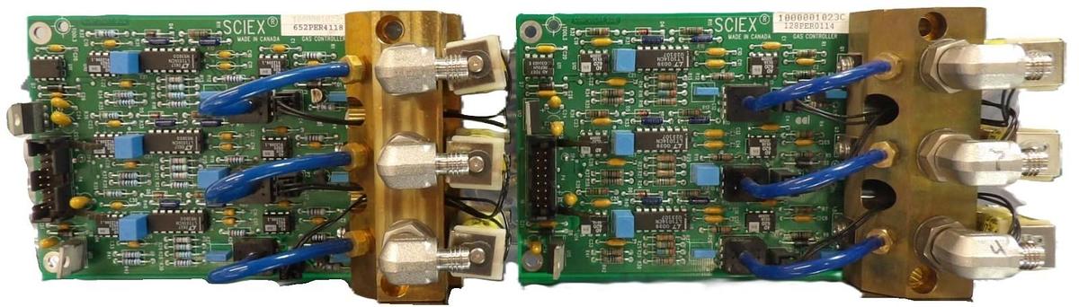Used AB Sciex 1000001023 Gas Controller Manifold PCB Spectrometer Lot of 2 Working