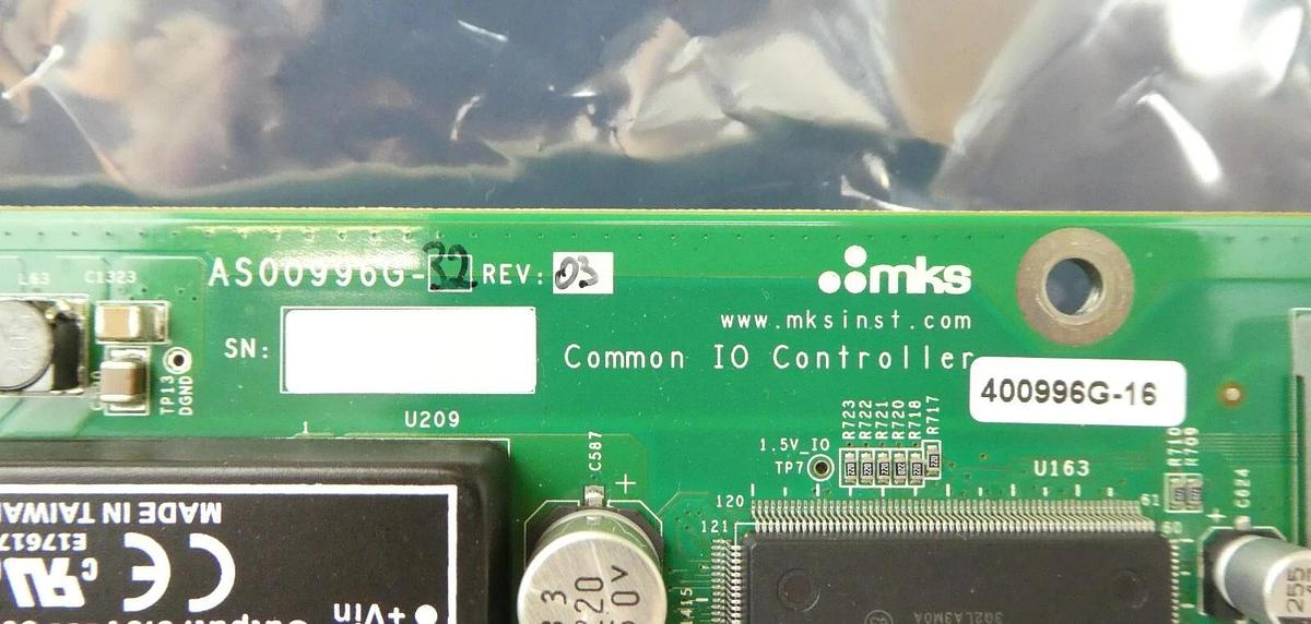 Used MKS Instruments AS00996G-32 Common IO Controller PCB Tahoe PVD Working Surplus