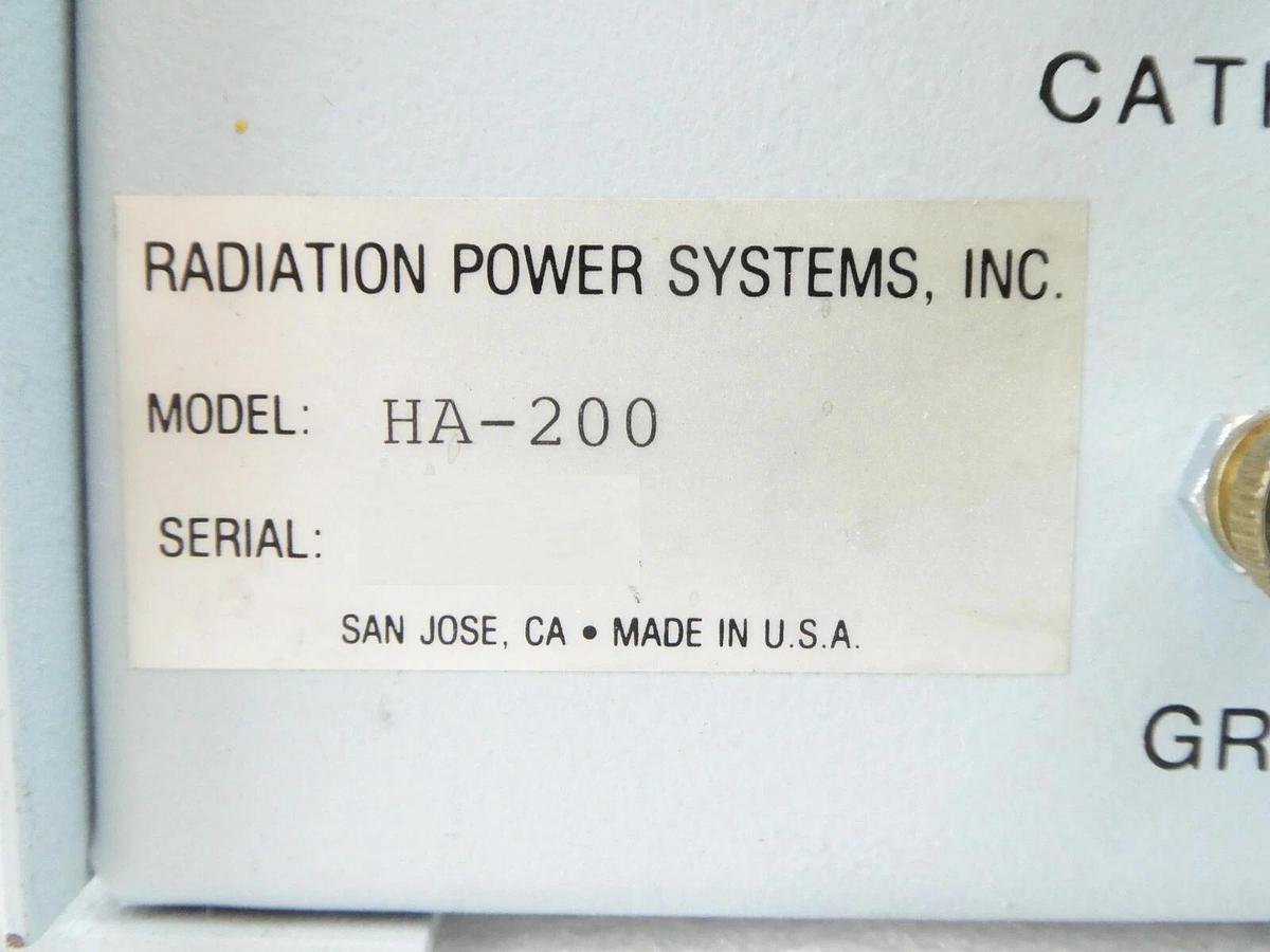 Used RPS Radiation Power Systems HA-200 PSU KLA-Tencor 750-101830-00 eS31 Working