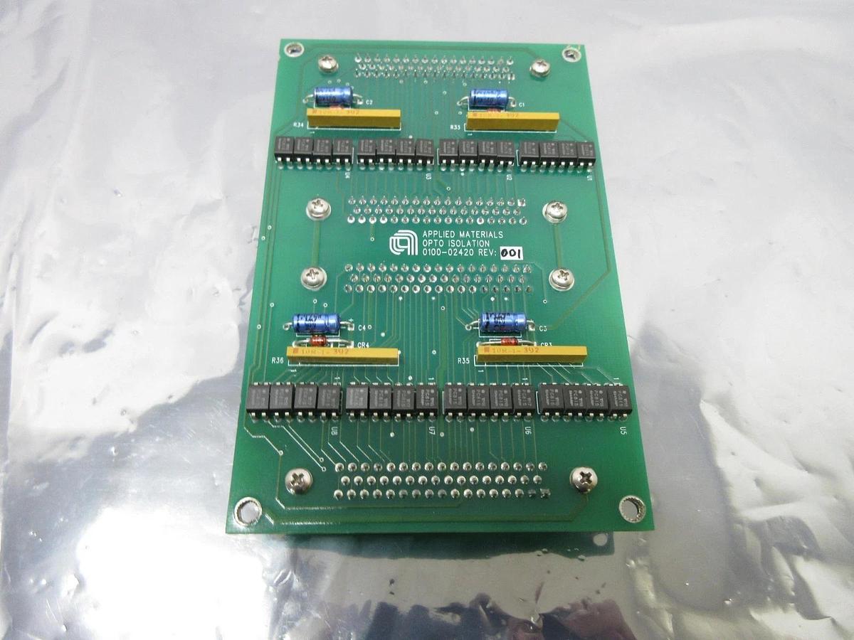 Used AMAT Applied Materials 0100-02420 Opto Isolation PCB Board Working