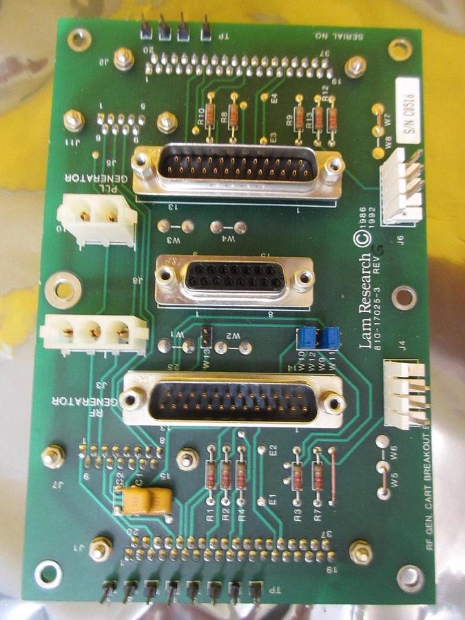 Used Lam Research 810-17025-3 RF Generator Cart Breakout PCB 710-17025-3 Working