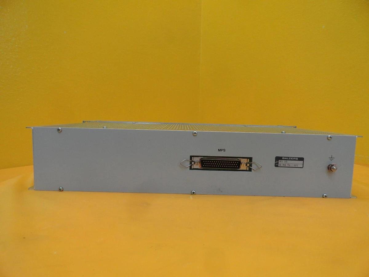 Used Balzers BG M58 750 Magnetron Control Unit MCU 105 MCU105 Used Working