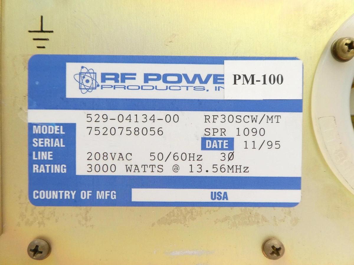 Used RF30S RFPP RF Power Products 7520758056 RF Generator Mattson 529-04134-00 Tested