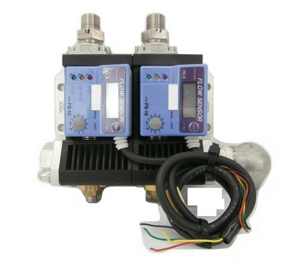 Used Regal Joint FS-10S 2-Port Flow Sensor Manifold FS-10 Hitachi M-712E Working