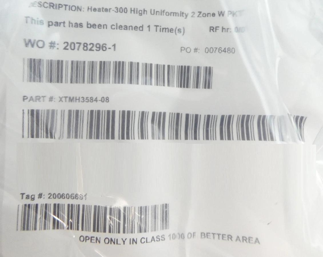 Refurbished QuantumClean XTMH3584-08 Heater-300 High Uniformity 2 Zone W PKT Refurbished