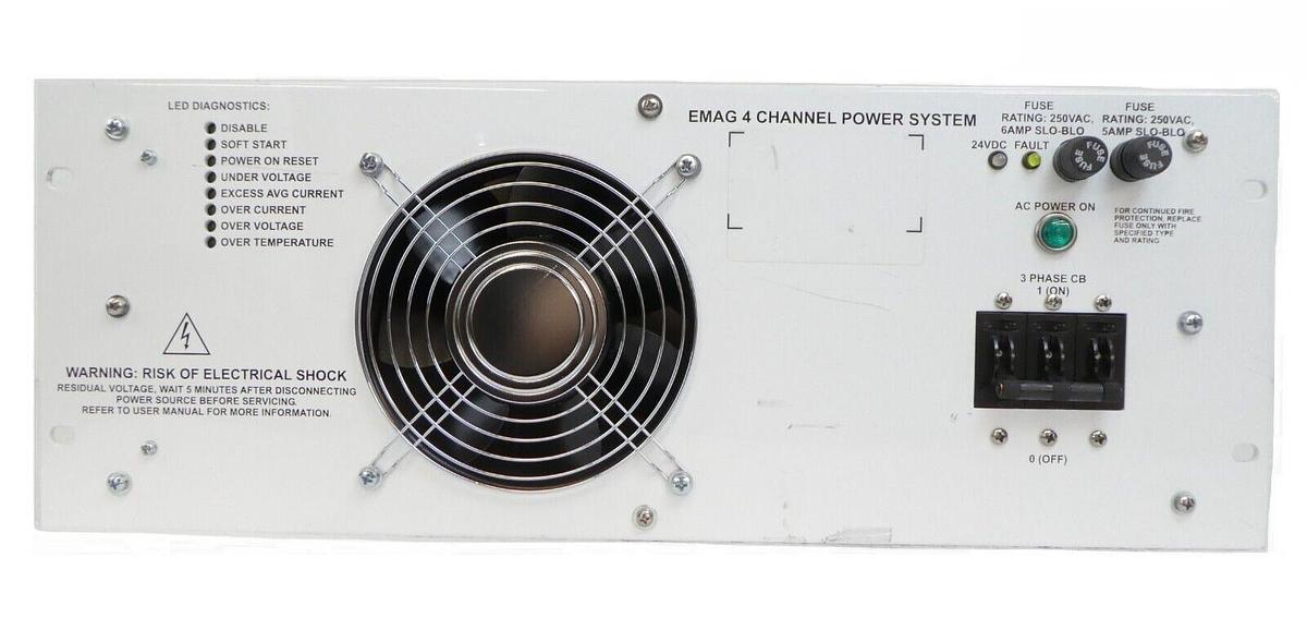 Used Kollmorgen MAG05-25041-007 EMAG 4 Channel Power System AMAT 0195-05598 Working