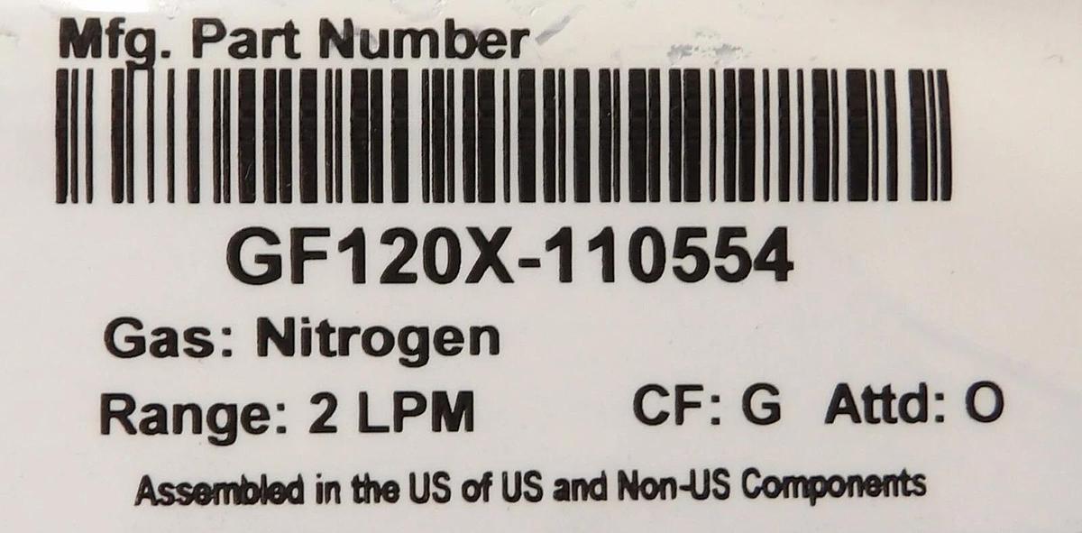 Used Brooks Instrument GF120X-110554 Mass Flow Controller MFC 2000 SCCM N2 New Spare