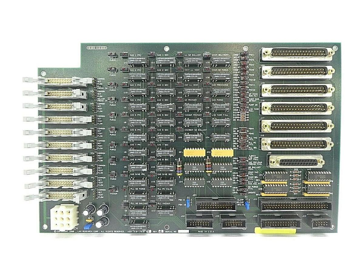 Used Lam Research 810-17030-5 Gas Panel PCB Rev. 2 Working Surplus