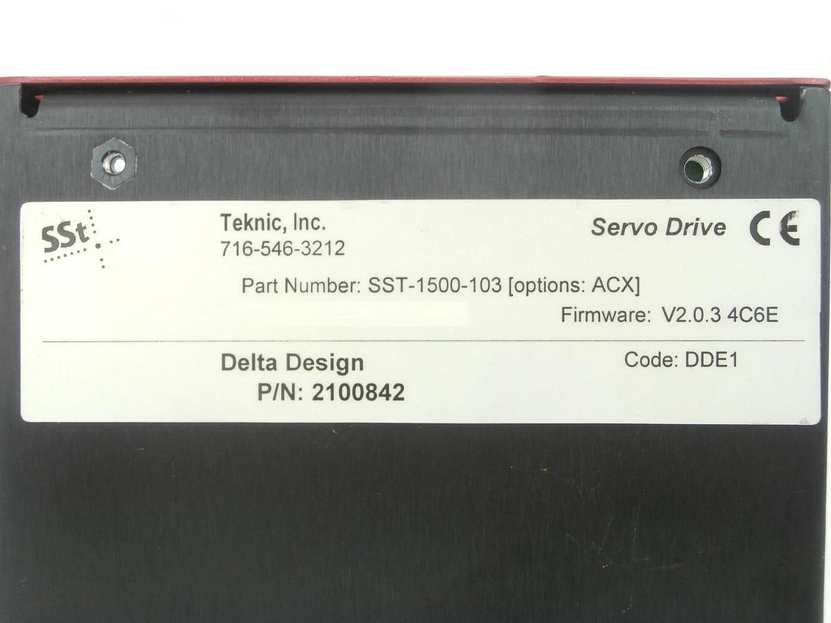 Used Teknic SST-1500-103 Servo Drive SSt ServoStepper Delta Design 2100842 Used