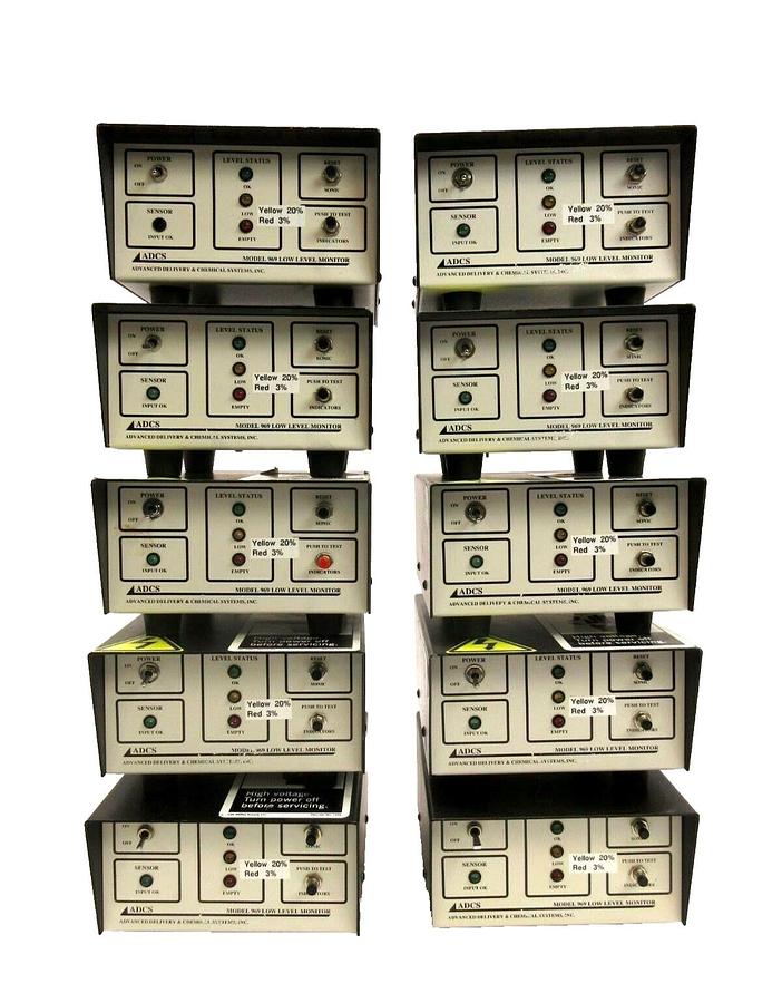 Used ADCS Advanced Delivery & Chemical System 969 Low Level Monitor Lot of 10 Spare