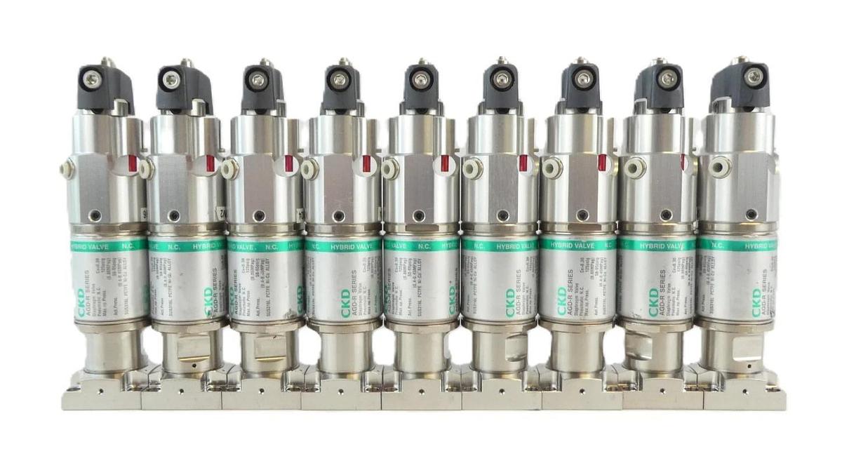Used CKD Valve MAGD-10R Pneumatic Valve MAGD-10R-AT2 MAGD-10R-AT2-I Reseller Lot of 9