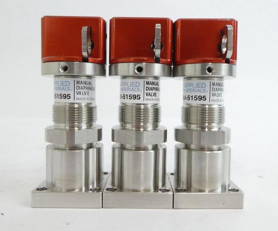 Used AMAT Applied Materials 0190-51595 Manual Diaphragm Valve Lot of 10 Working
