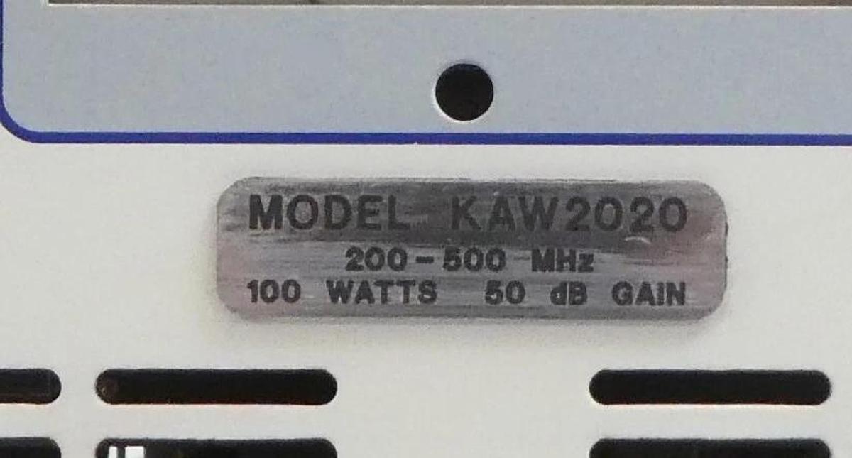 Used AR Amplifier Research 1-70-366-007 Wideband RF Power Amplifier KAW2020M12 Spare