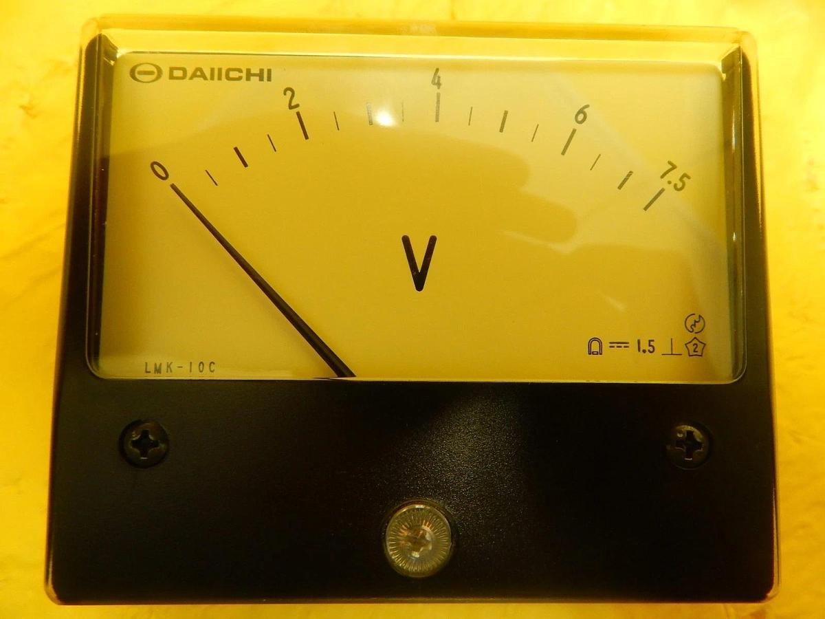 Used Daiichi LMK-10C Oblong Meter LK Series DC Voltmeter Ammeter Lot of 10 Used