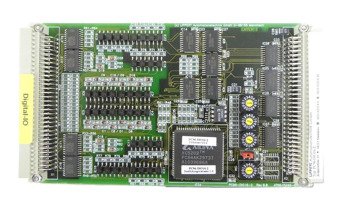 Used LiPPERT Automation PC96-DIO16-2 Digital I/O PCB Card Working Surplus