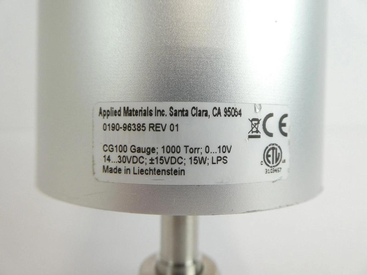 Used AMAT Applied Materials 0190-96385 Baratron Transducer CG100 Working Surplus