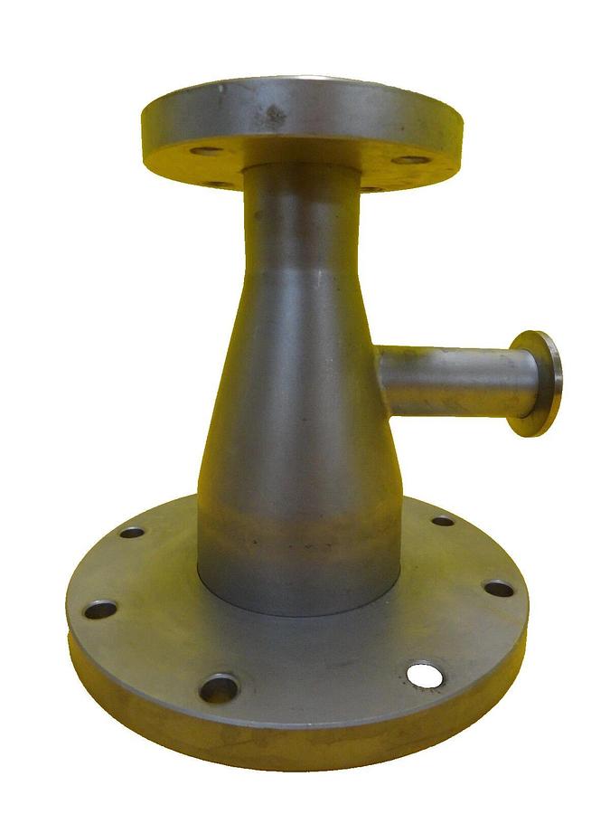 Used Edwards High Vacuum Conical Reducer Tee ISO40 ISO-F to ISO100 ISO-F NW25 Used