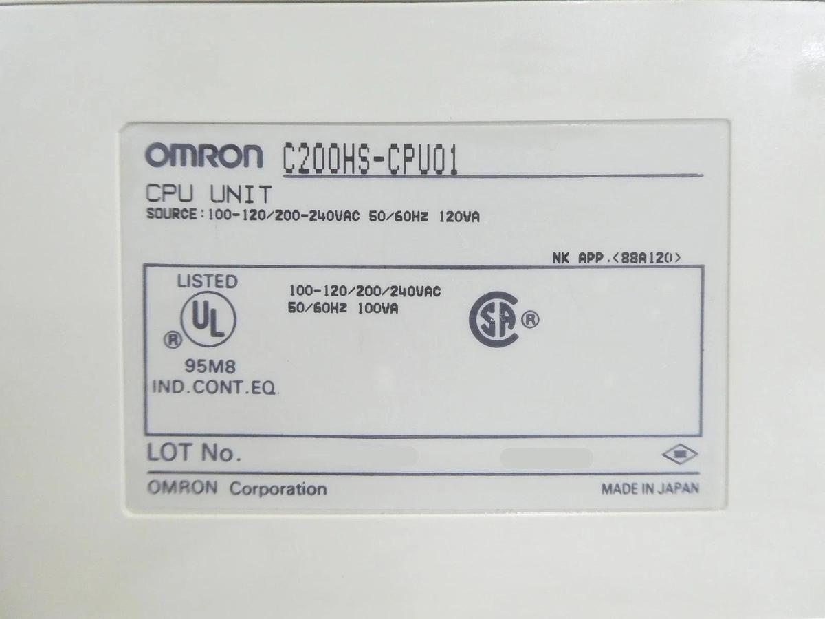 Used Omron Sysmac C200HS Programmable Logic Controller PLC Working Surplus
