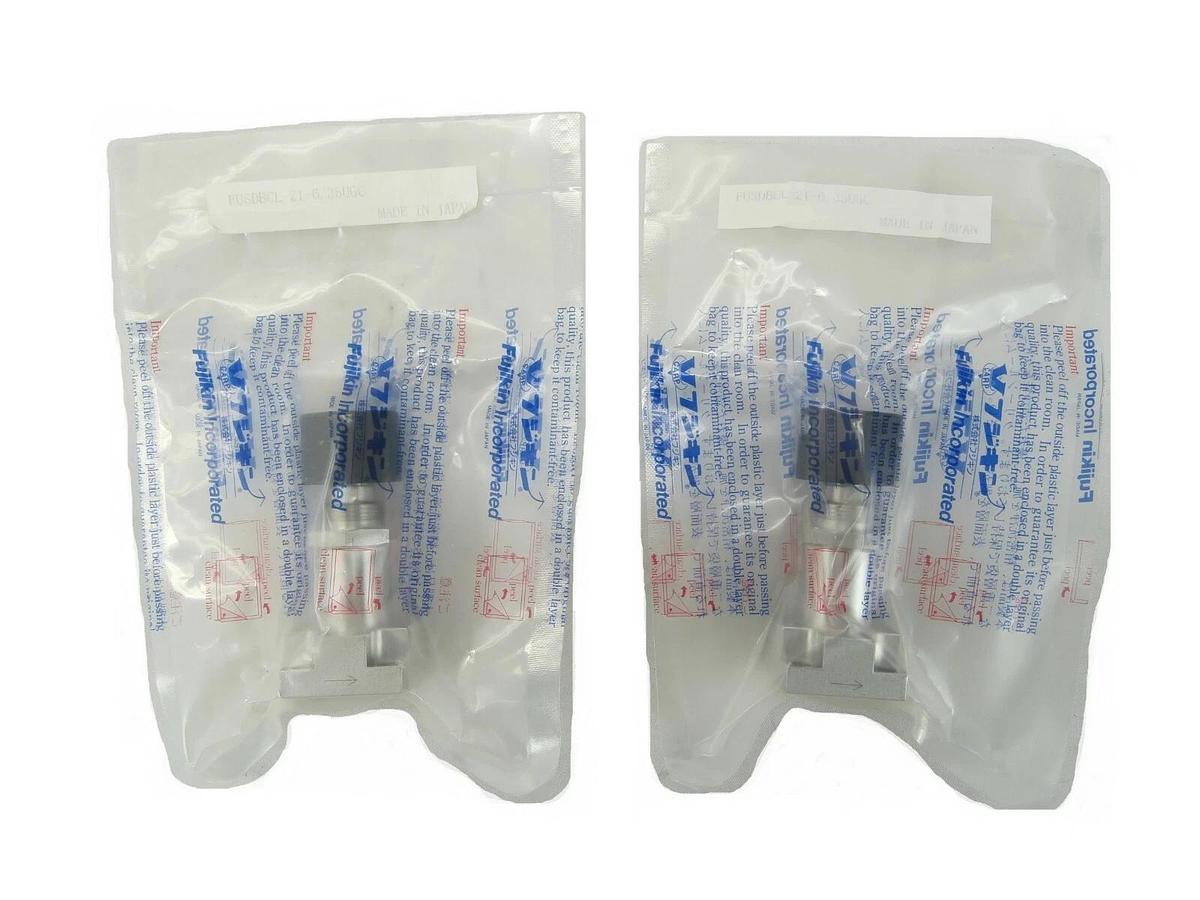 Fujikin FUSDBCL-21-6.35UGC Diaphragm Soft-Seal Valve Reseller Lot of 2 New